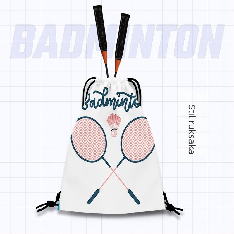 Torba za rekete za badminton s modernim printom, dvostruke naramenice, velika kapaciteta, sportska torba za badminton/tenis