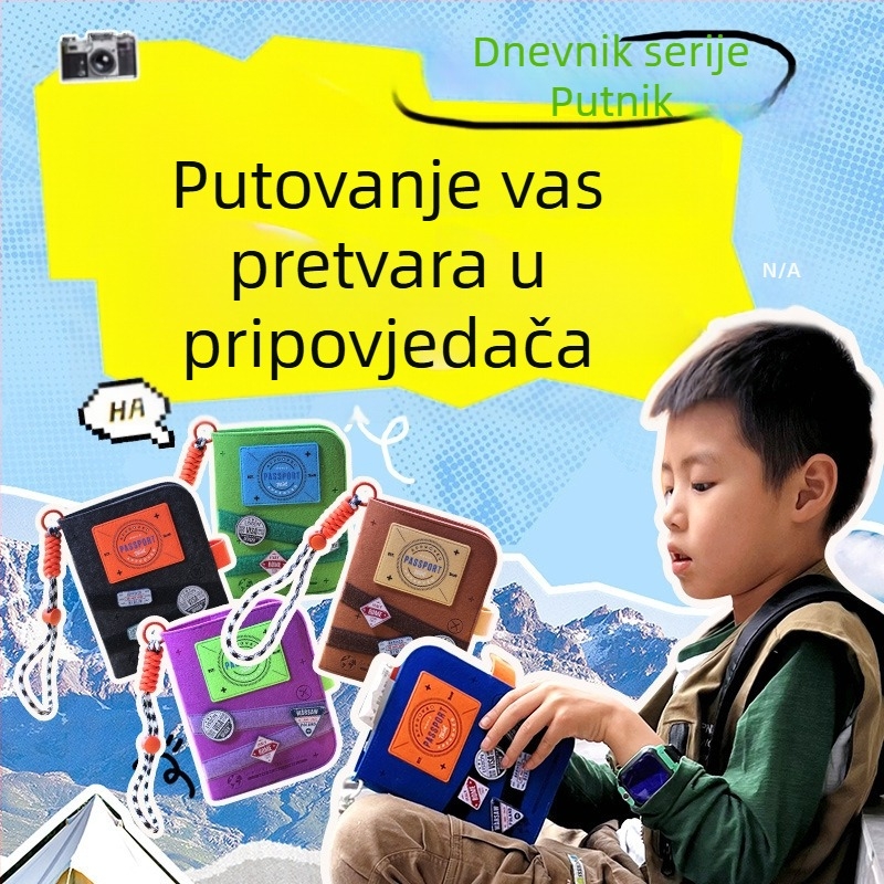 Novi putnički dnevnik s odjeljkom za putovnicu i dokumente, dnevnik s uklonjivim listovima, dnevnik putnih pečata