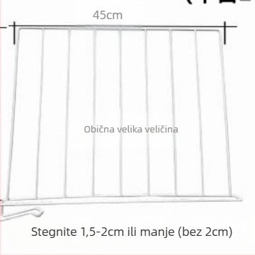 Željezni razdjelnik ormara – 1-slojni organizator ormara, vertikalni pregradni panel