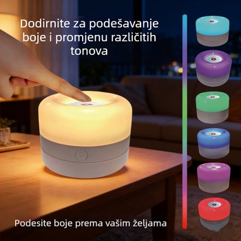 Dodirno noćno svjetlo, kompaktna stolna svjetiljka za spavaću sobu i dječju sobu, lampica za hranjenje djeteta s zaštitom očiju, noćno osvjetljenje