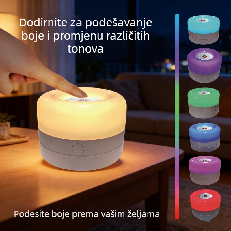 Dodirno noćno svjetlo, kompaktna stolna svjetiljka za spavaću sobu i dječju sobu, lampica za hranjenje djeteta s zaštitom očiju, noćno osvjetljenje