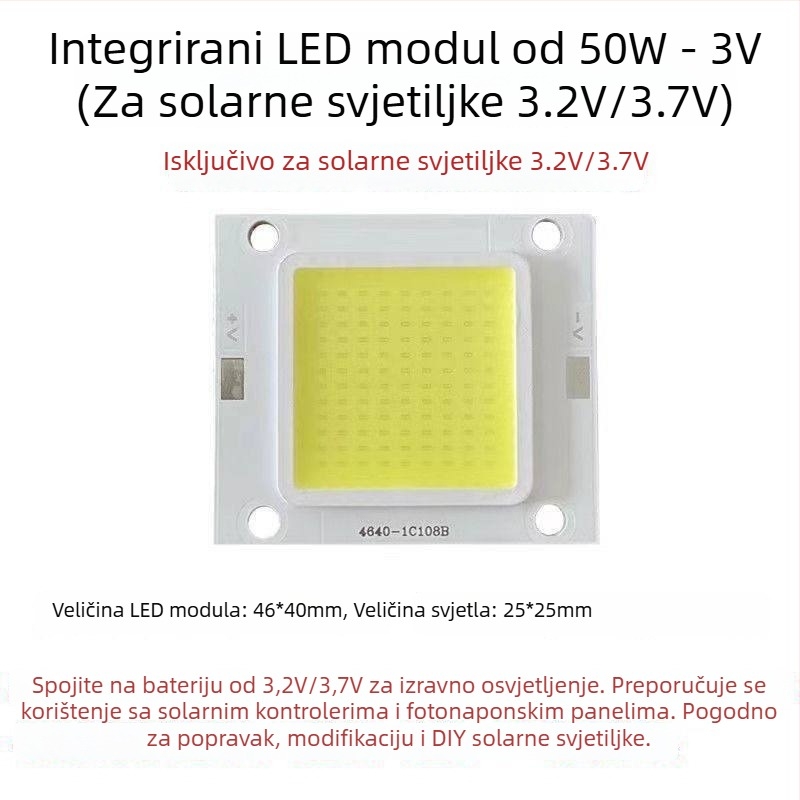 Guanyi solarna ulična svjetiljka, bez upravljača, integrirani LED flood panel 30W/50W