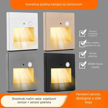 LED podna svjetiljka sa senzorom pokreta za stepenice i hodnike, ugrađena, s upravljanjem osvjetljenjem i zakašnjenim isključivanjem
