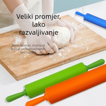 Valjak za tijesto od silikona, prehrambene kvalitete, neprijanjajući, malog promjera, za tijesto, tjesteninu i listove za knedle