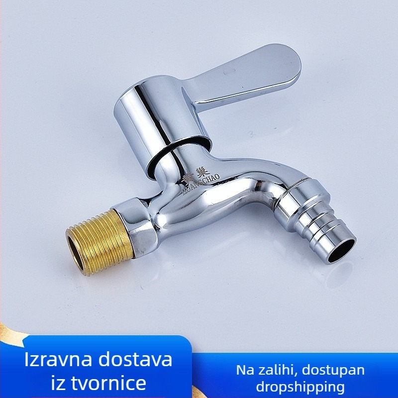 Ventil za perilicu s bakrenim jezgrom, ugradnja u zid, brzo otvaranje, samo hladna voda, debeli dizajn