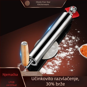 Nehrđajući čelični kućni valjak za tijesto, otporan na ljepilo, poseban valjak za ploče za knedle