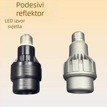 10W LED PAR20 kućište za usmjerenu rasvjetu, aluminijsko tijelo, crno-siva završna obrada, fokusni prsten, snop 15–60°