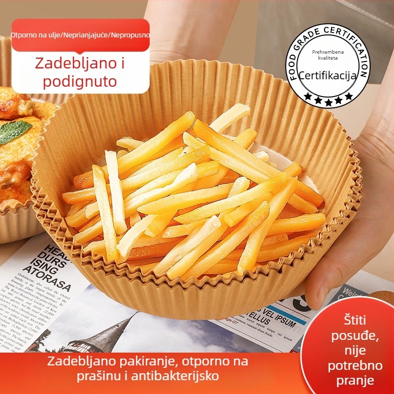 Papir za zraku fritu s apsorpcijom ulja i silikonskim premazom za pečenje