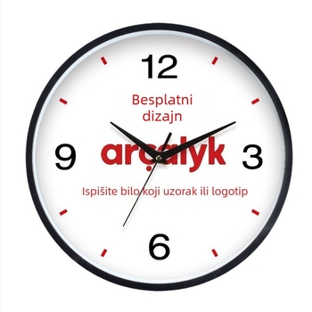 Okrugli zidni sat s logom po narudžbi - DIY zidni sat, plastično kućište, kvarcni mehanizam