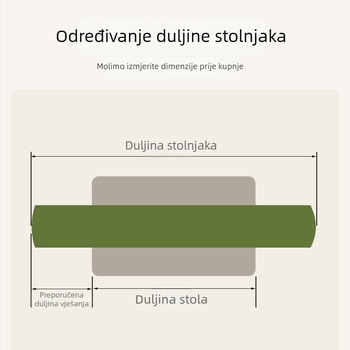 Stolni runner u vintage stilu, vodootporan i prilagodljiv, duga podloga za čajni stol i bočni ormarić.