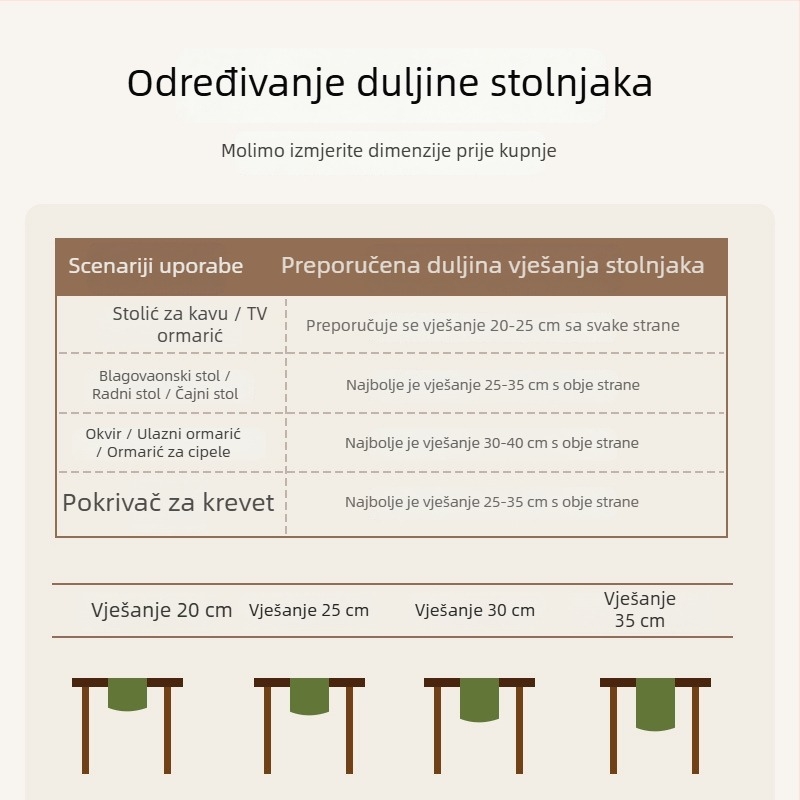 Stolni runner u vintage stilu, vodootporan i prilagodljiv, duga podloga za čajni stol i bočni ormarić.