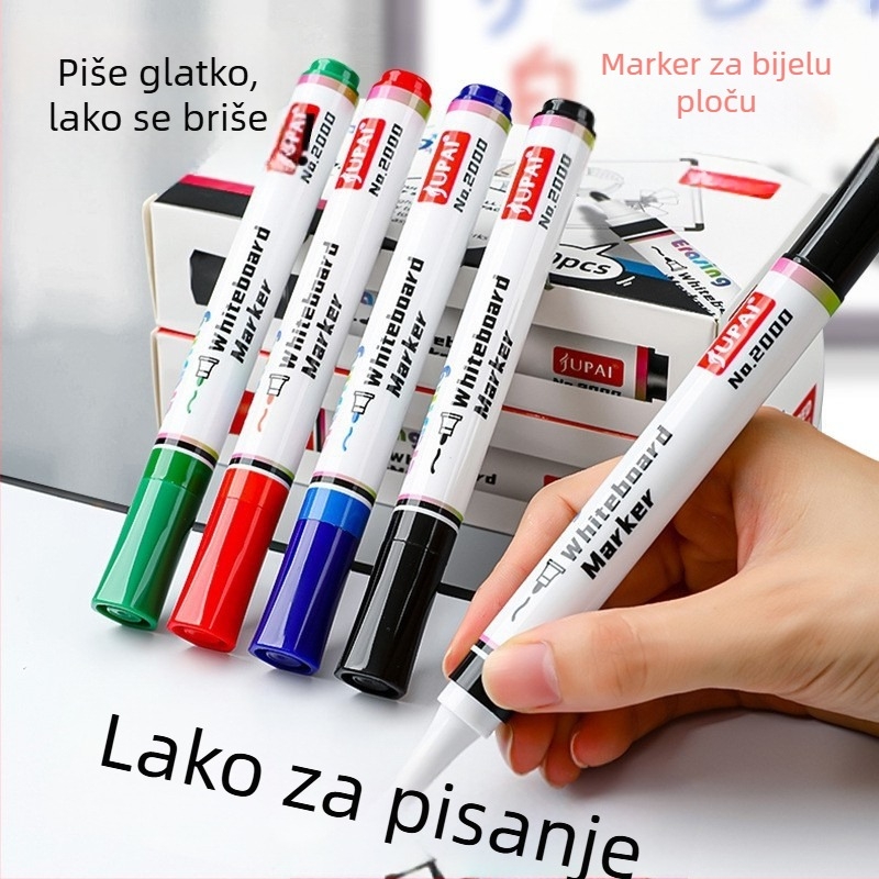 Marker za bijelu ploču – izbrisivi, na bazi vode, za nastavu i ured