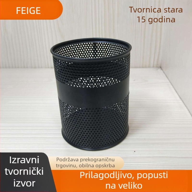 Okrugli metalni držač olovaka s mrežom od žice