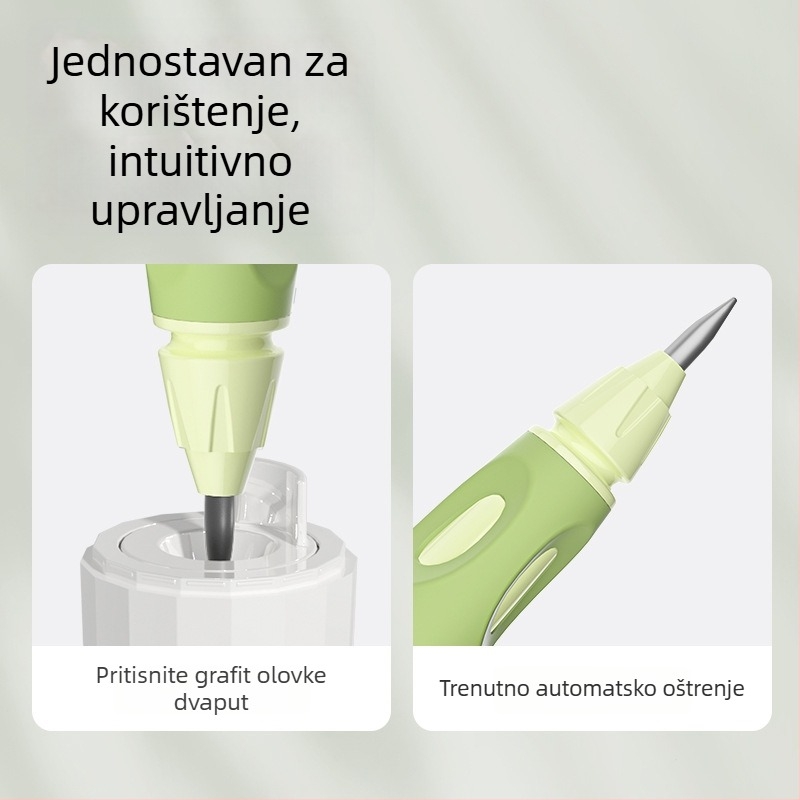 Poloautomatizirani oštrač olovaka, veliki promjer 3.0–3.15 mm, kompaktni prijenosni, održava ruke čiste.