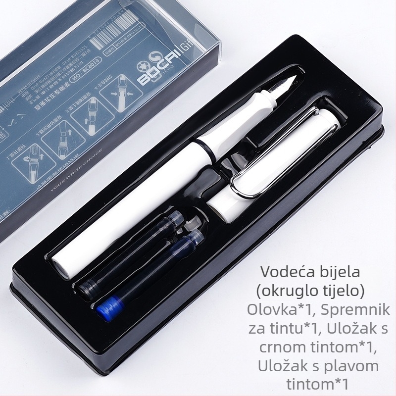 9020 Okruglo tijelo pero za vježbanje pisanja, s zamjenjivim spremnikom za mastilo, u luksuznoj poklon kutiji