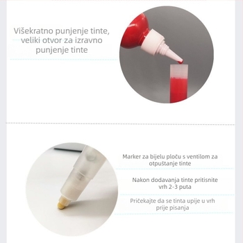 30 ml prazan marker za ploču s debelim linijama, velikim kapacitetom, profesionalan za nastavnike, napunjiv, za nastavu, 20 ml marker za ploču