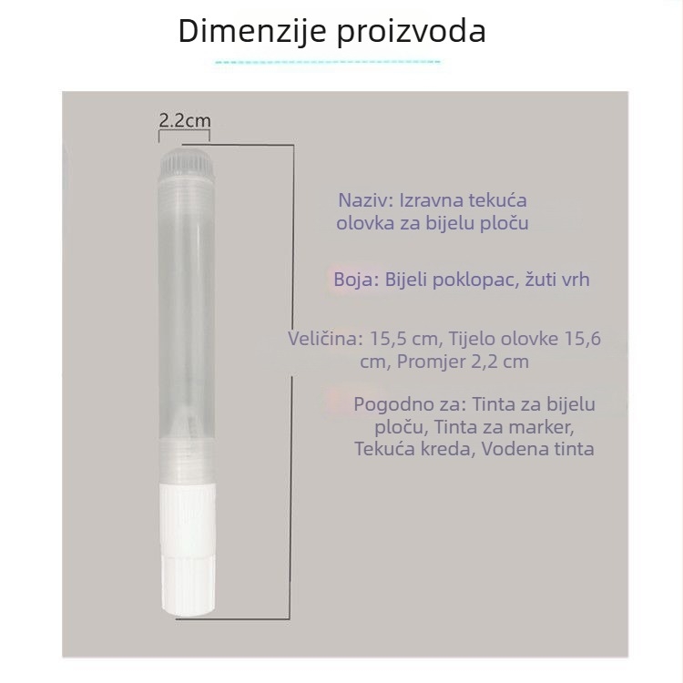 30 ml prazan marker za ploču s debelim linijama, velikim kapacitetom, profesionalan za nastavnike, napunjiv, za nastavu, 20 ml marker za ploču