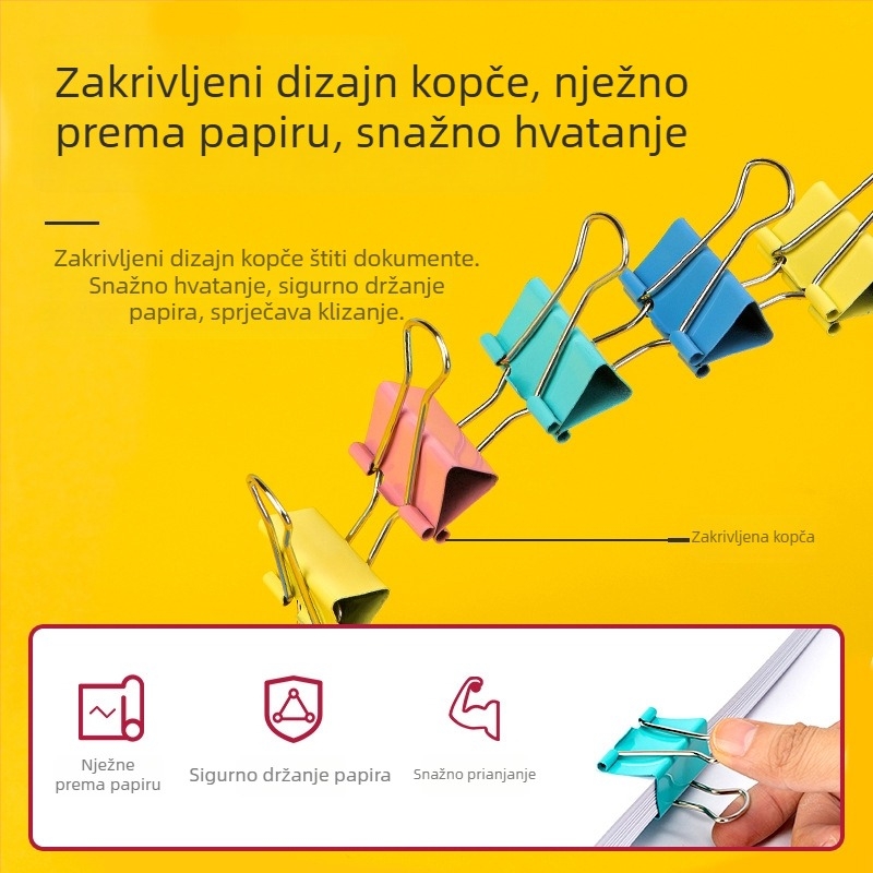 Obojeni klipse za dugačak rep, 32 mm, 3# klipse s ribljim repom, Swallowtail klipse, klipse za karte, 24 kom
