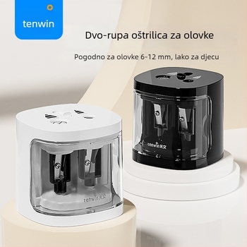 Električni oštrač olovaka s dvije rupe za različite debljine olovaka, automatski, na baterije, model 8319