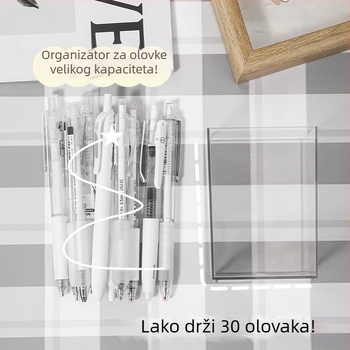 Okretni držač za olovke s velikom kapacitetom – višenamjenski stolni organizator za ured i učenike