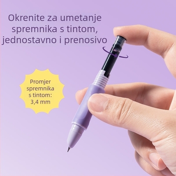 Deli SF570 nalivpero za učenike s okretom sustava za mastilo i zamjenjivim spremnikom mastila, idealno za početnike u pisanju