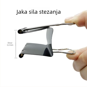 75 mm metalni klip s dugim repom, veliki klip za dokumente i ploču za crtanje, dovetail stil