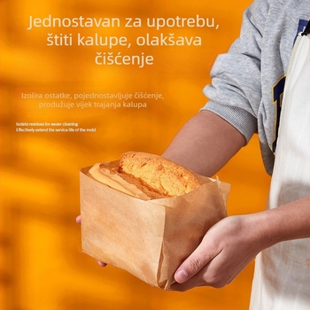 Papir za kalupe kolača 450 g, otporan na visoke temperature, antiadhesivni papir za pečenje za kruh i tost