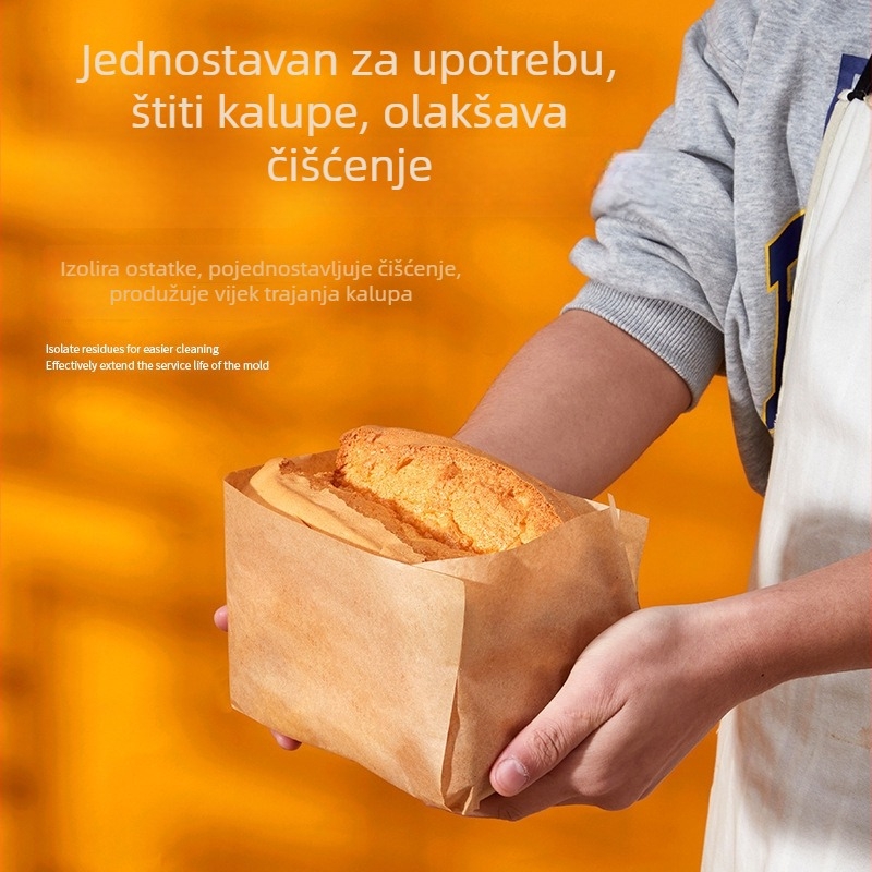 Papir za kalupe kolača 450 g, otporan na visoke temperature, antiadhesivni papir za pečenje za kruh i tost