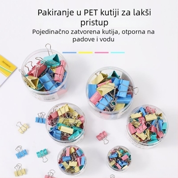 Šarene metalne sponke za dokumente, uredski pribor, paket na veliko