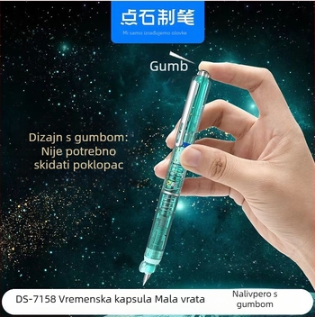Pero s mehanizmom pritiska, mala komora s tintom, dizajn svemirske kapsule, tanak vrh, za učenike osnovne i srednje škole, model 7158