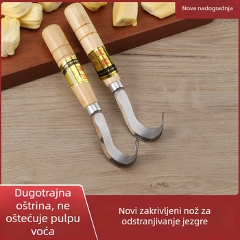 Nož za izdvajanje jezgre jackfruta, bijela zakrivljena oštrica — alat za voće