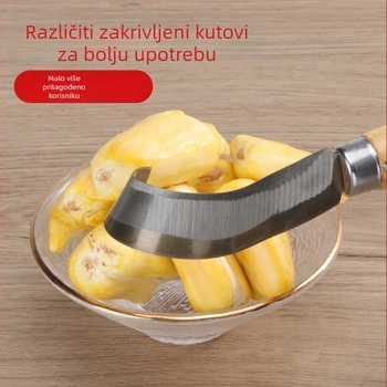 Nož za izdvajanje jezgre jackfruta, bijela zakrivljena oštrica — alat za voće
