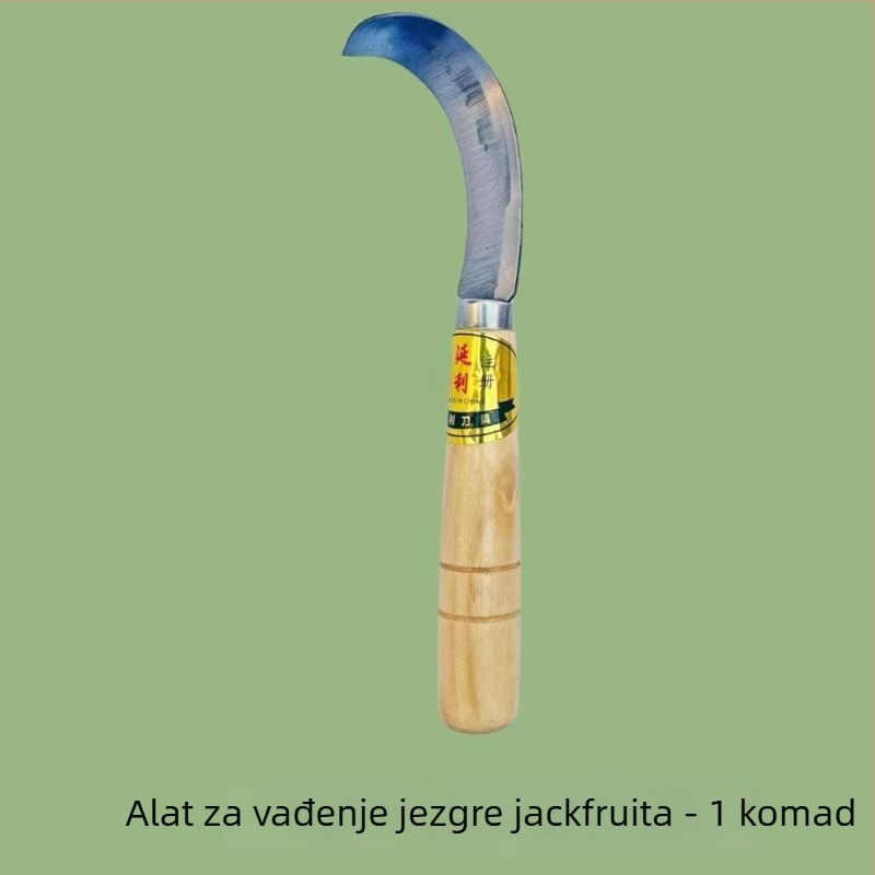 Nož za izdvajanje jezgre jackfruta, bijela zakrivljena oštrica — alat za voće