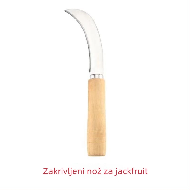 Nož za izdvajanje jezgre jackfruta, bijela zakrivljena oštrica — alat za voće