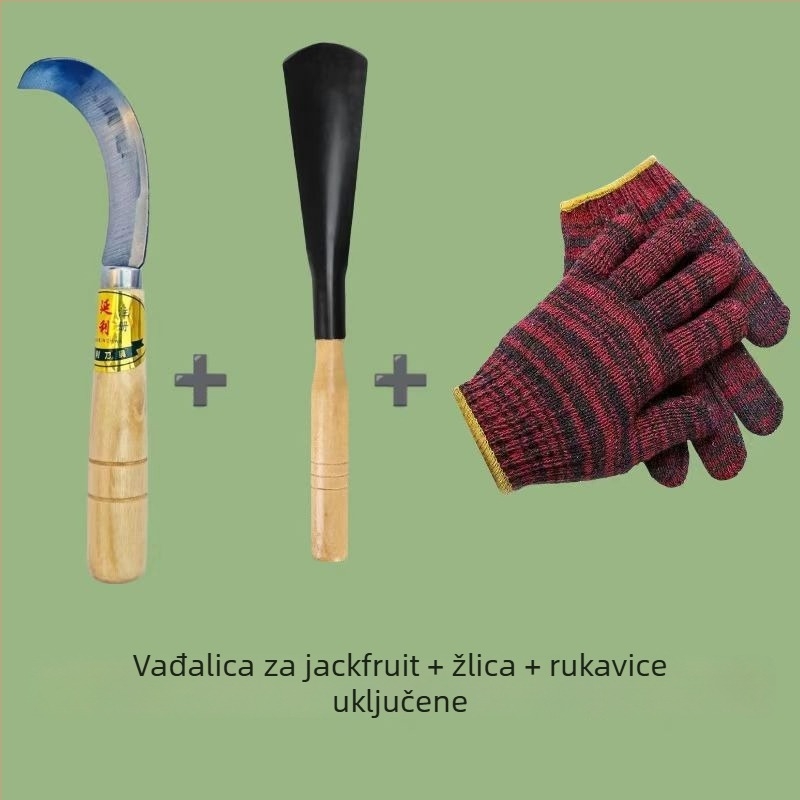 Nož za izdvajanje jezgre jackfruta, bijela zakrivljena oštrica — alat za voće