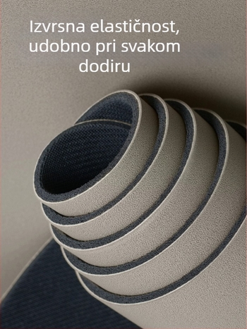 Joga prostirka od prirodnog kaučuka s teksturom kokosove ljuske, otporna na habanje, protuklizna, 4,5 mm, 183x68 cm, linije za pozicije