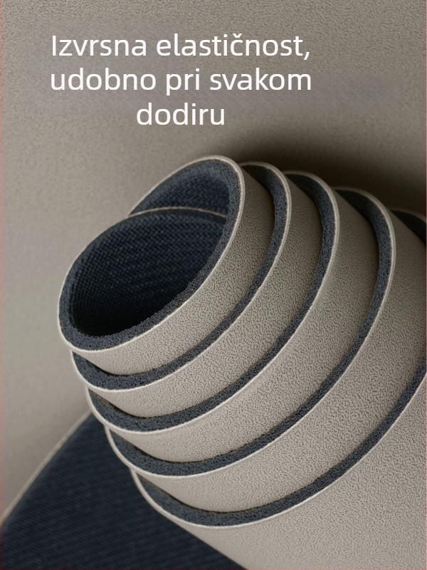 Joga prostirka od prirodnog kaučuka s teksturom kokosove ljuske, otporna na habanje, protuklizna, 4,5 mm, 183x68 cm, linije za pozicije