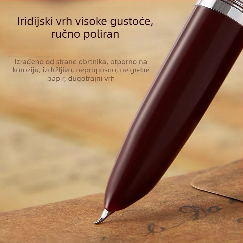 Metalno pero za poslovne i uredske svrhe, s rezervoarom za tintu, graviranje, elegantan poklon studentima