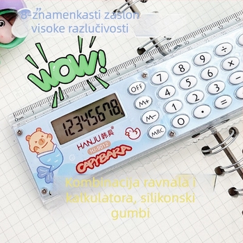 HJ-9012 Kreativni ravnalo-računalo za učenike, s 8-znamenkasti zaslon i dizajnom srca