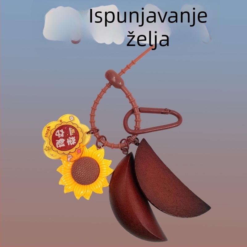 Privjesak za torbicu Sveti Gral – mini trofejna čašica s Yin–Yang motivom