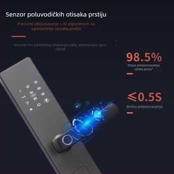 Pametan zaključavanje za drvena vrata s lozinkom i otiskom prsta, Tongtong stil, poluautomatsko, klasično otvaranje jednim dodirom