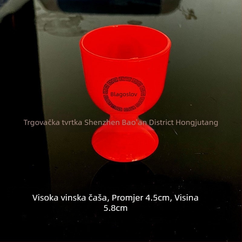 Plastična čaša za vino, čajna šalica, štapići za jelo i Buddha darivna čaša