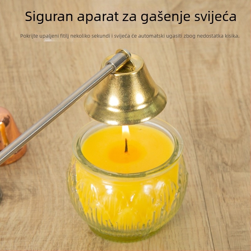 Lampa od nehrđajućeg čelika za maslanu lampu i uljana lampa s uređajem za gašenje plamena za budističke ponude