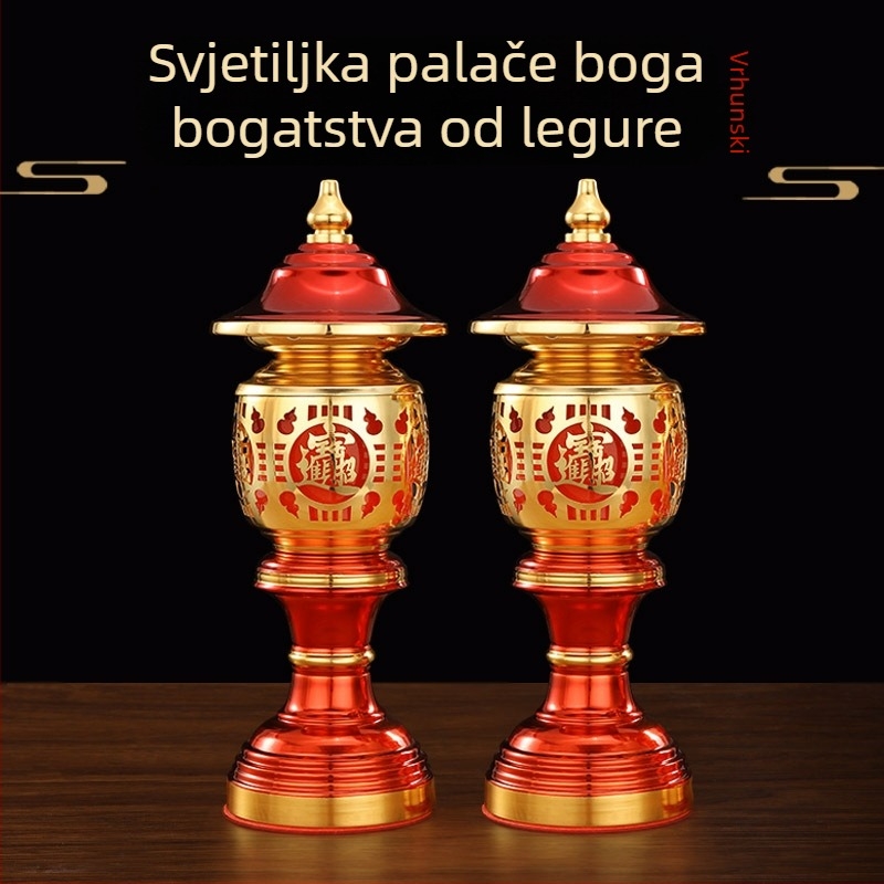 LED oltarna svjetiljka od legure za kućno štovanje – Buddha i Guan Gong lampica, s napajanjem iz mreže