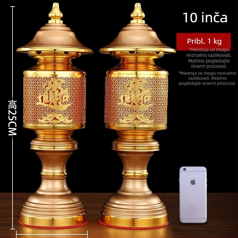 LED oltarna svjetiljka od legure za kućno štovanje – Buddha i Guan Gong lampica, s napajanjem iz mreže