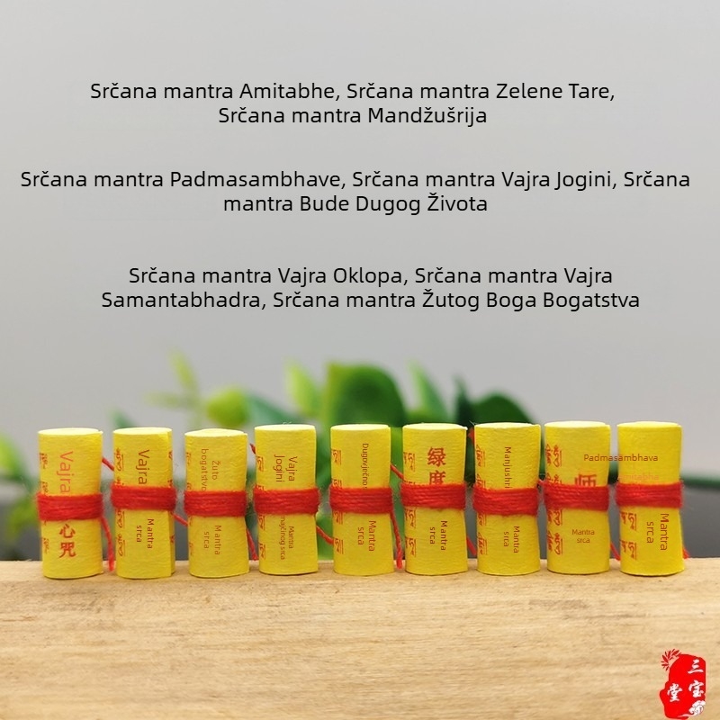 Budističke klasike u mini svitcima: zbirka Bodhisattva s Medicinskim Budom, Žuti bog bogatstva, Mantra Manjushri, Padmasambhava