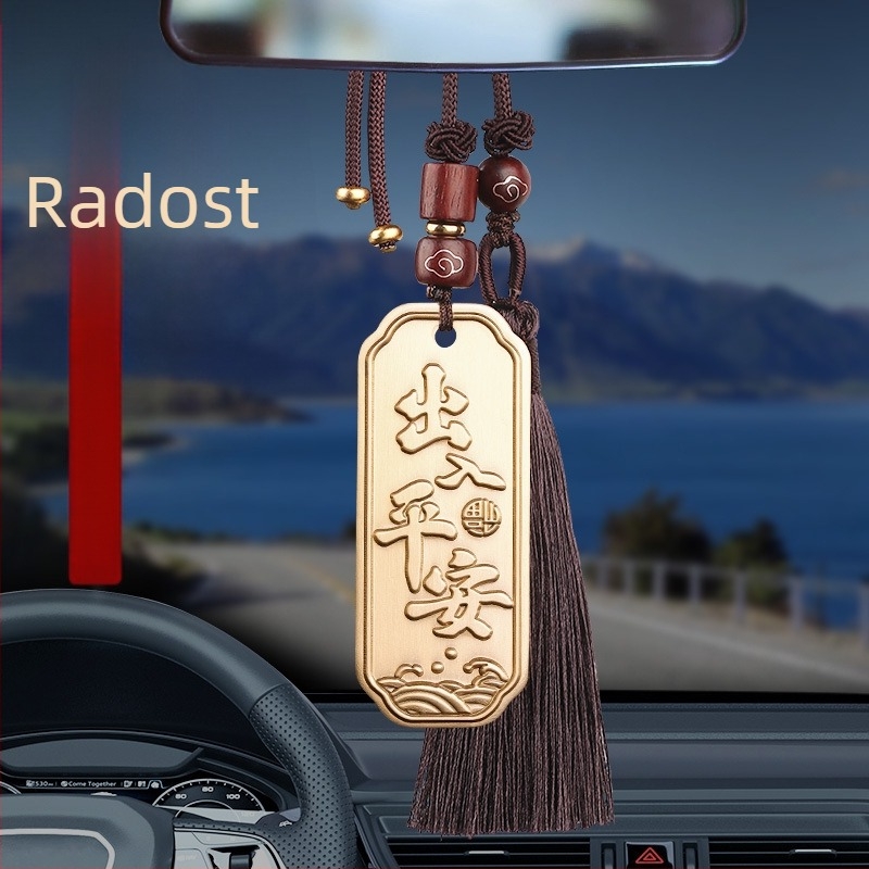 Daoistički privjesak za ključeve od čiste mesinge za retrovizor automobila – originalni talisman sreće