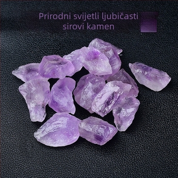 Prirodni svijetlo-ljubičasti ametist sirov kamen, zdrobljeni ametist, kamen difuzora za aromu, materijal za kristalne zanate