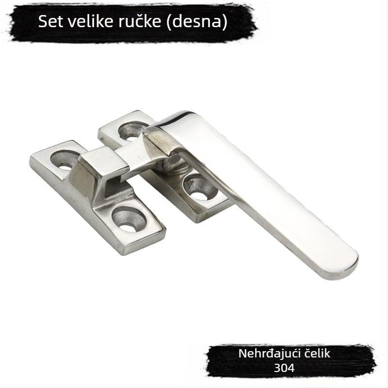 Ruka s blokirnim mehanizmom od 304 nehrđajućeg čelika za vrata ormarića, model LCL-LCR80/100, čvrsta verzija, za mehanička vrata ormara FHS31/41