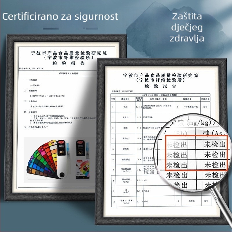 Set akvarela s 42 boje u obliku ventilatora, prijenosni za studente umjetnosti